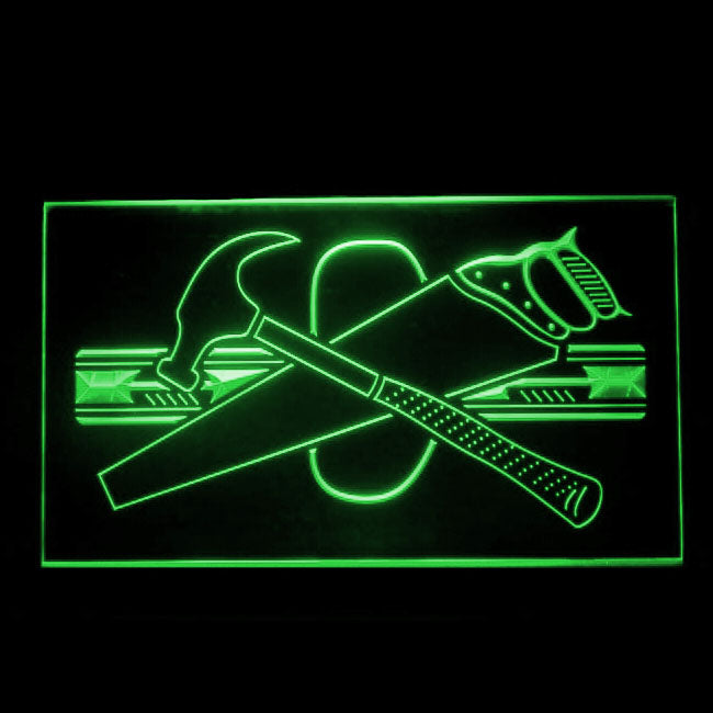 190167 Hammer Saw Tool Store Shop Home Decor Open Display illuminated Night Light Neon Sign 16 Color By Remote