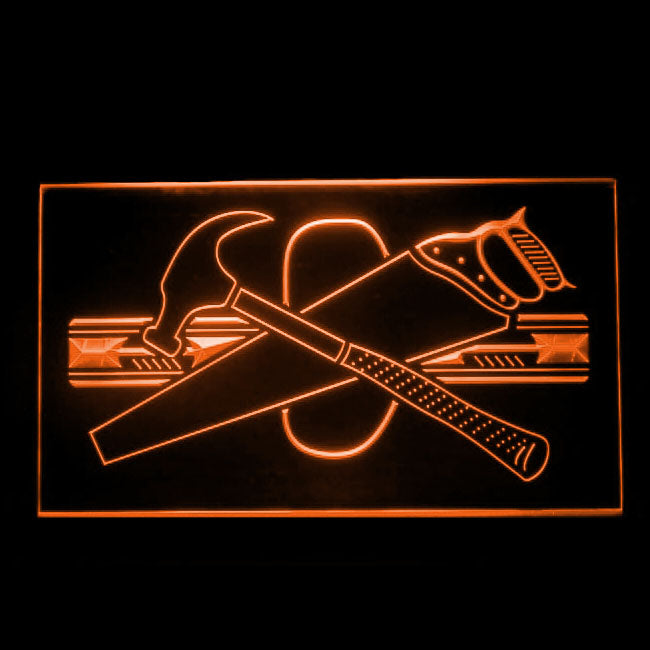 190167 Hammer Saw Tool Store Shop Home Decor Open Display illuminated Night Light Neon Sign 16 Color By Remote