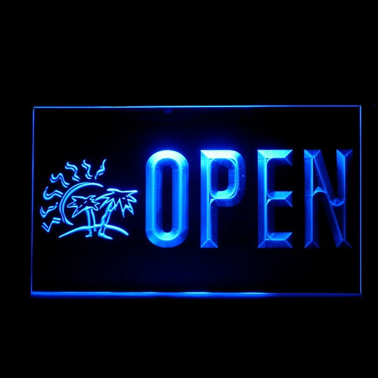 190182 Tanning Beauty Salon Shop Home Decor Open Display illuminated Night Light Neon Sign 16 Color By Remote