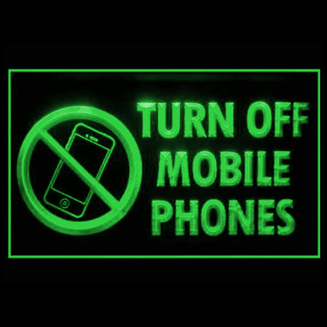 190201 Turn Off Mobile Phones Home Decor Open Display illuminated Night Light Neon Sign 16 Color By Remote