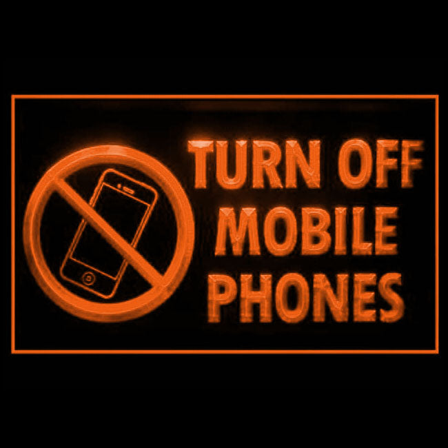 190201 Turn Off Mobile Phones Home Decor Open Display illuminated Night Light Neon Sign 16 Color By Remote