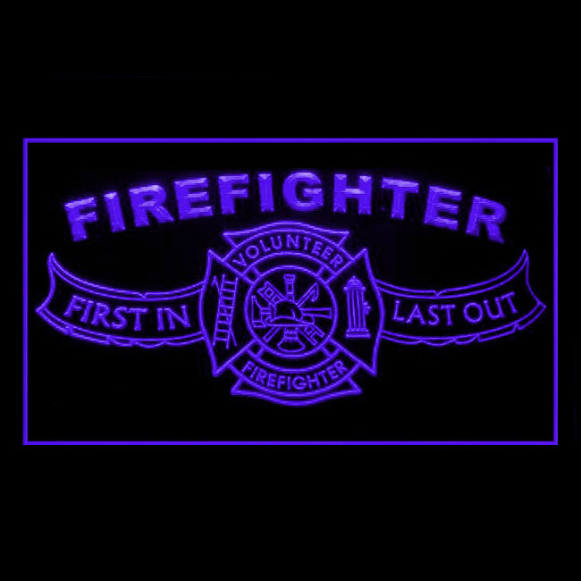 190206 Firefighter Fire Club Home Decor Open Display illuminated Night Light Neon Sign 16 Color By Remote