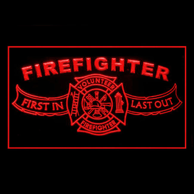 190206 Firefighter Fire Club Home Decor Open Display illuminated Night Light Neon Sign 16 Color By Remote