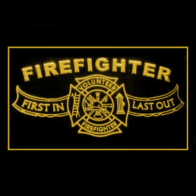 190206 Firefighter Fire Club Home Decor Open Display illuminated Night Light Neon Sign 16 Color By Remote