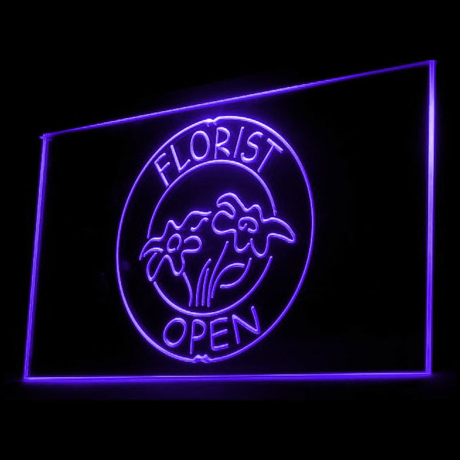 200004 Florist Flower Store Shop Home Decor Open Display illuminated Night Light Neon Sign 16 Color By Remote
