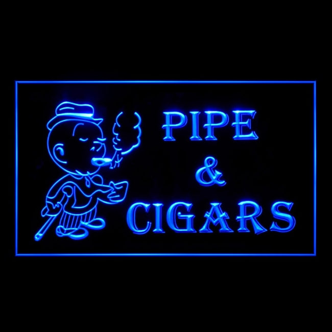 200014 Pipe Cigars Cuban Tobacco Store Shop Home Decor Open Display illuminated Night Light Neon Sign 16 Color By Remote