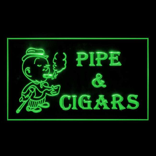 200014 Pipe Cigars Cuban Tobacco Store Shop Home Decor Open Display illuminated Night Light Neon Sign 16 Color By Remote