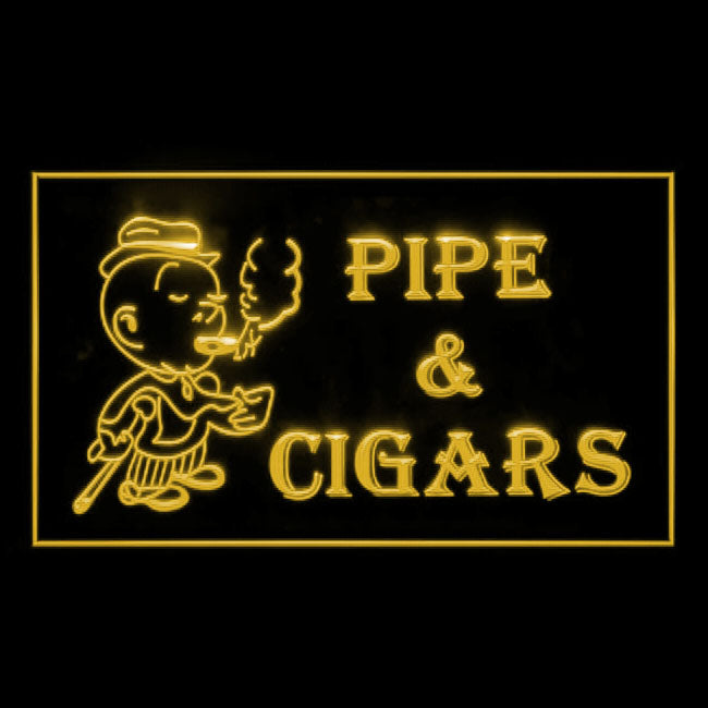 200014 Pipe Cigars Cuban Tobacco Store Shop Home Decor Open Display illuminated Night Light Neon Sign 16 Color By Remote