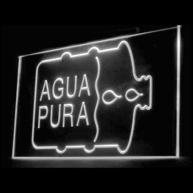 200037 Aqua Pura Store Shop Home Decor Open Display illuminated Night Light Neon Sign 16 Color By Remote