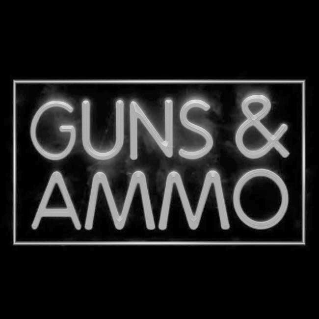 200045 Guns Ammo Shop Store Home Decor Open Display illuminated Night Light Neon Sign 16 Color By Remote
