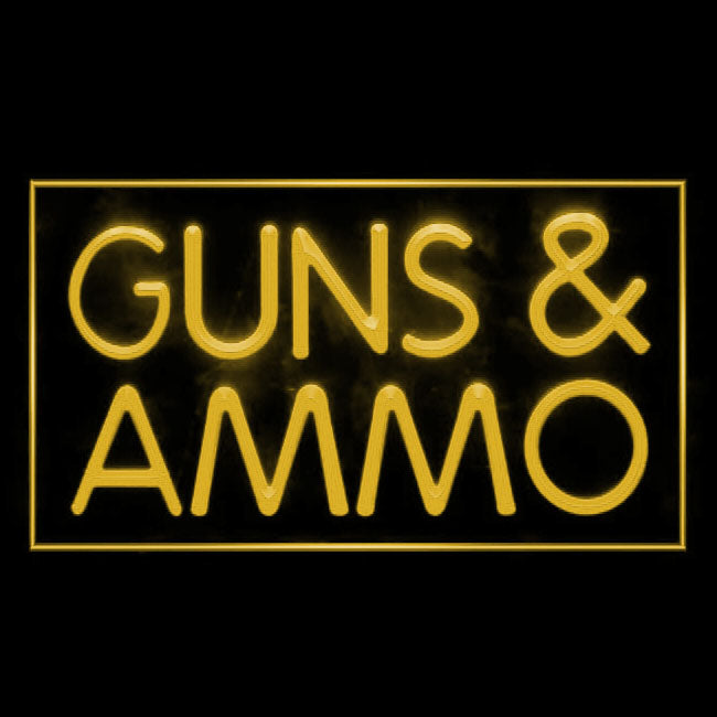 200045 Guns Ammo Shop Store Home Decor Open Display illuminated Night Light Neon Sign 16 Color By Remote