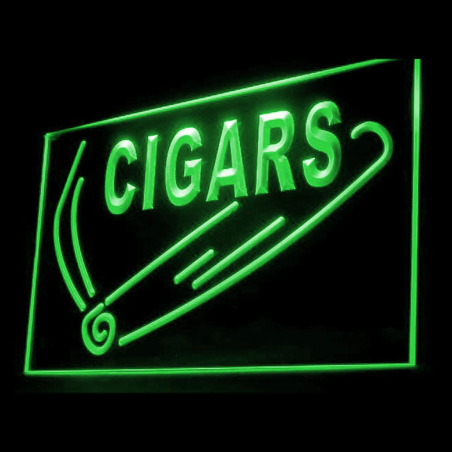 200046 Cigars Cuban Tobacco Store Shop Home Decor Open Display illuminated Night Light Neon Sign 16 Color By Remote