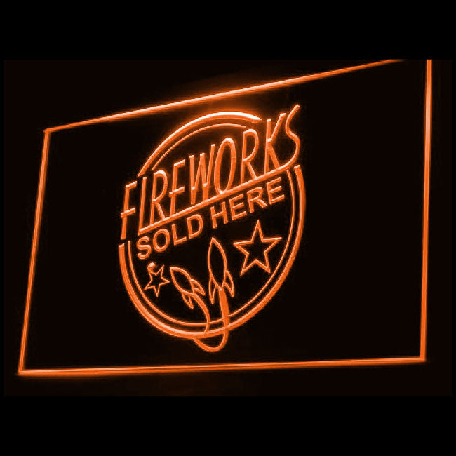 200049 Fireworks Sold Here Store Shop Home Decor Open Display illuminated Night Light Neon Sign 16 Color By Remote