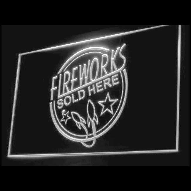 200049 Fireworks Sold Here Store Shop Home Decor Open Display illuminated Night Light Neon Sign 16 Color By Remote