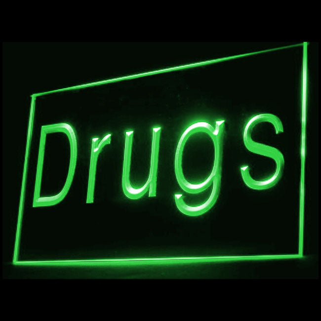 200059 Drugs Pharmacy Store Shop Home Decor Open Display illuminated Night Light Neon Sign 16 Color By Remote