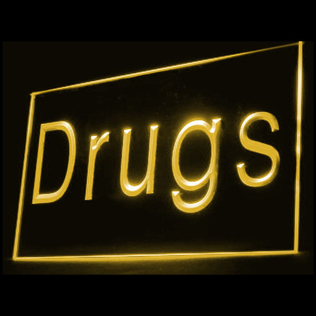 200059 Drugs Pharmacy Store Shop Home Decor Open Display illuminated Night Light Neon Sign 16 Color By Remote