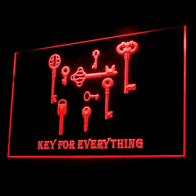200061 Key Locksmith Store Shop Home Decor Open Display illuminated Night Light Neon Sign 16 Color By Remote