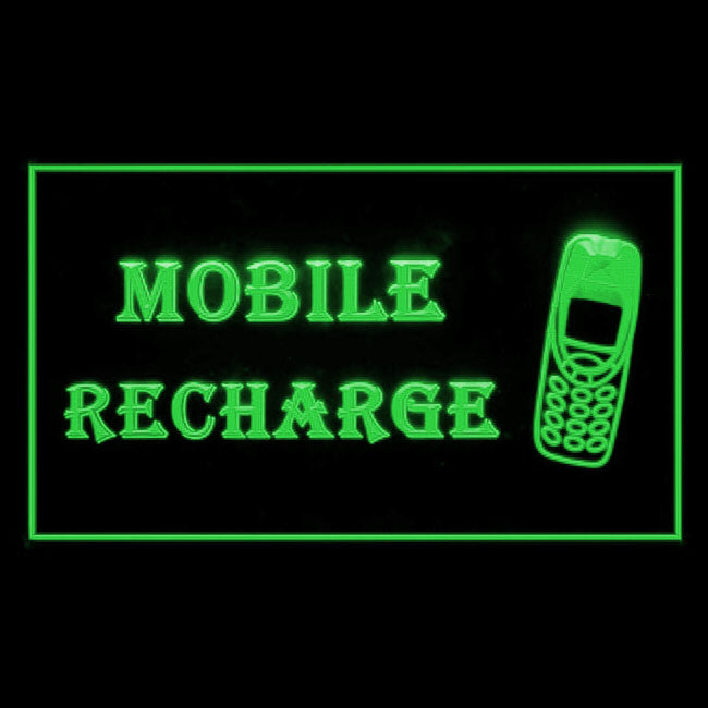 200091 Mobile Recharge Telecom Shop Home Decor Open Display illuminated Night Light Neon Sign 16 Color By Remote
