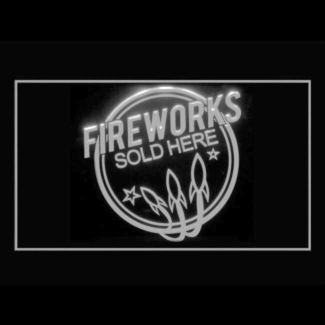 200117 Fireworks Sold Here Store Shop Home Decor Open Display illuminated Night Light Neon Sign 16 Color By Remote