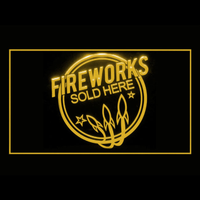 200117 Fireworks Sold Here Store Shop Home Decor Open Display illuminated Night Light Neon Sign 16 Color By Remote