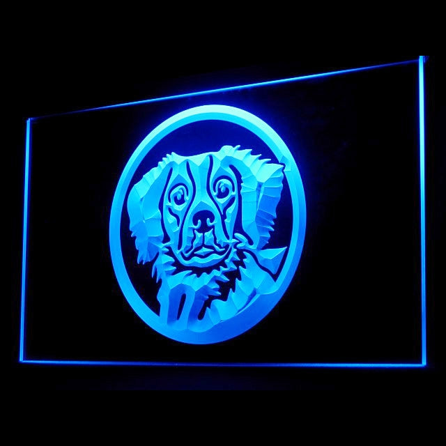 210019 Brittany Spaniel Pets Shop Home Decor Open Display illuminated Night Light Neon Sign 16 Color By Remote