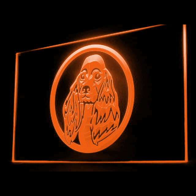 210024 Cocker Spaniel Pets Shop Home Decor Open Display illuminated Night Light Neon Sign 16 Color By Remote