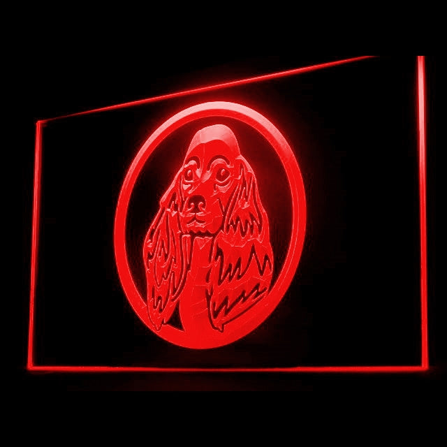 210024 Cocker Spaniel Pets Shop Home Decor Open Display illuminated Night Light Neon Sign 16 Color By Remote