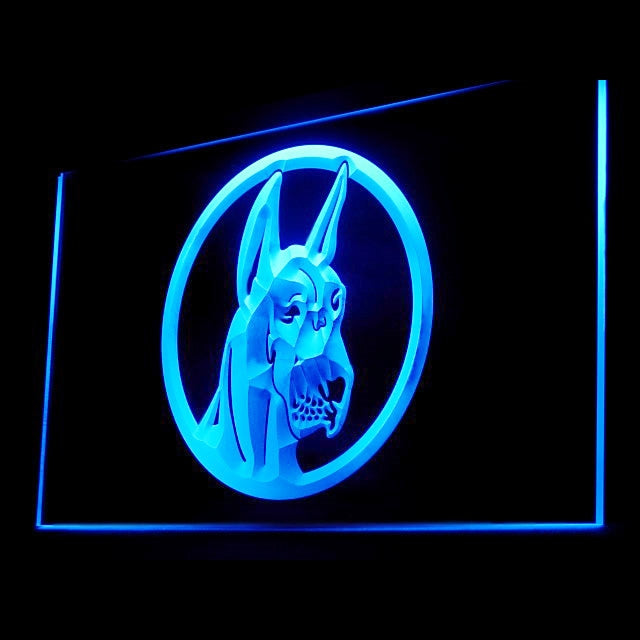 210031 Great Dane Pets Shop Home Decor Open Display illuminated Night Light Neon Sign 16 Color By Remote