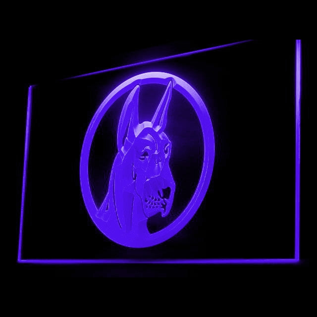 210031 Great Dane Pets Shop Home Decor Open Display illuminated Night Light Neon Sign 16 Color By Remote