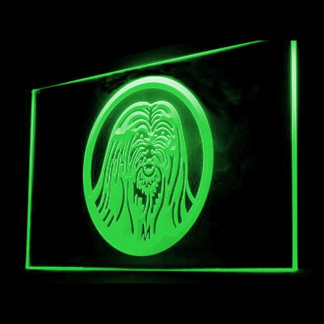 210035 Lhasa Apso Pets Shop Home Decor Open Display illuminated Night Light Neon Sign 16 Color By Remote