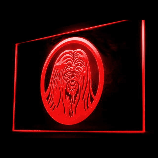 210035 Lhasa Apso Pets Shop Home Decor Open Display illuminated Night Light Neon Sign 16 Color By Remote