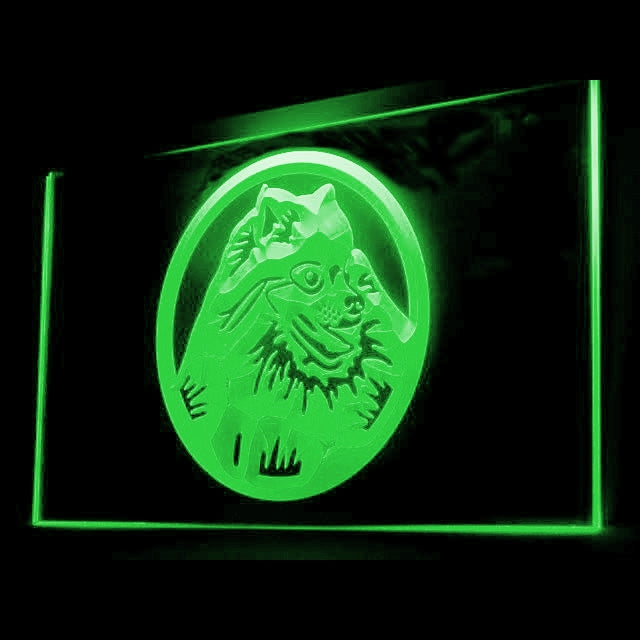 210041 Pomeranian Pets Shop Home Decor Open Display illuminated Night Light Neon Sign 16 Color By Remote