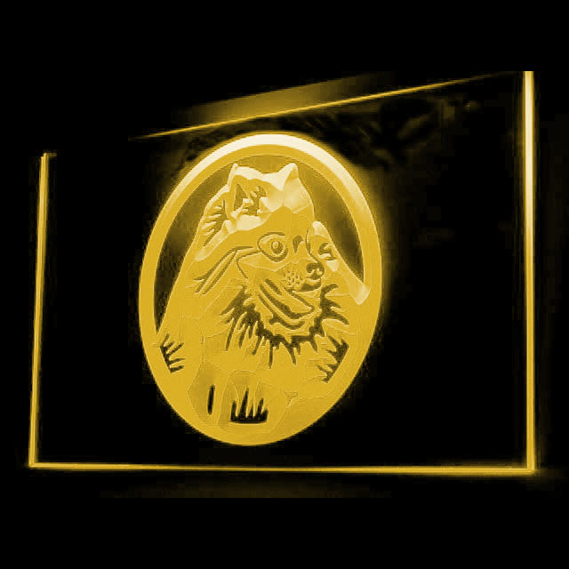 210041 Pomeranian Pets Shop Home Decor Open Display illuminated Night Light Neon Sign 16 Color By Remote