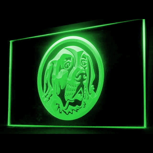 210046 Saint Bernard Pets Shop Home Decor Open Display illuminated Night Light Neon Sign 16 Color By Remote