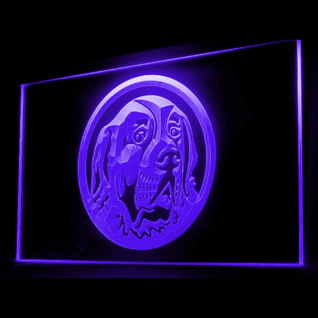 210046 Saint Bernard Pets Shop Home Decor Open Display illuminated Night Light Neon Sign 16 Color By Remote