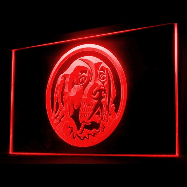 210046 Saint Bernard Pets Shop Home Decor Open Display illuminated Night Light Neon Sign 16 Color By Remote