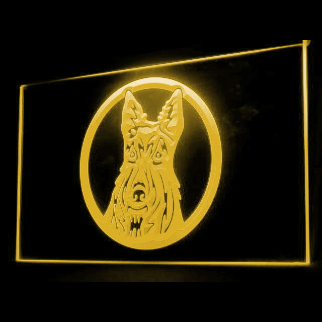 210049 Scottish Terrier Aberdeen Scottie Pets Home Decor Open Display illuminated Night Light Neon Sign 16 Color By Remote