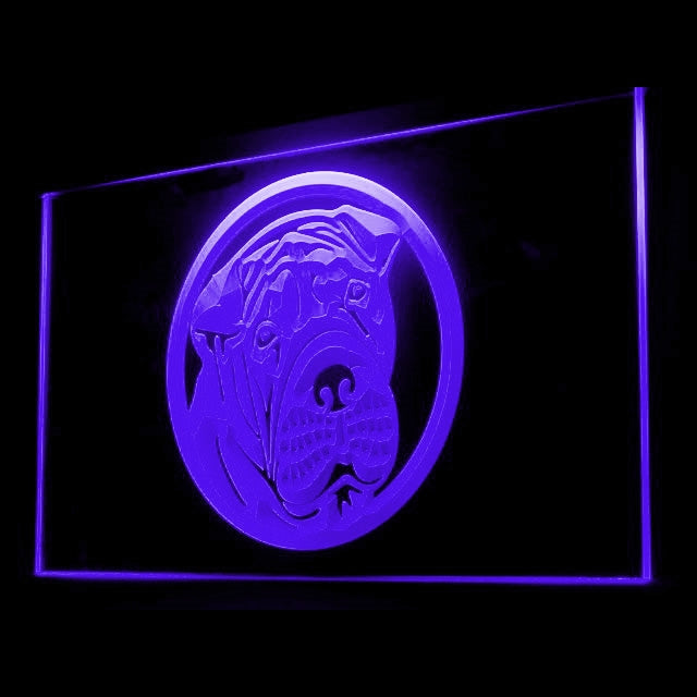 210050 Shar Pei Pets Shop Home Decor Open Display illuminated Night Light Neon Sign 16 Color By Remote