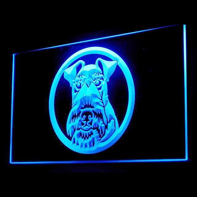 210056 Wire Fox Terrier Pets Shop Home Decor Open Display illuminated Night Light Neon Sign 16 Color By Remote