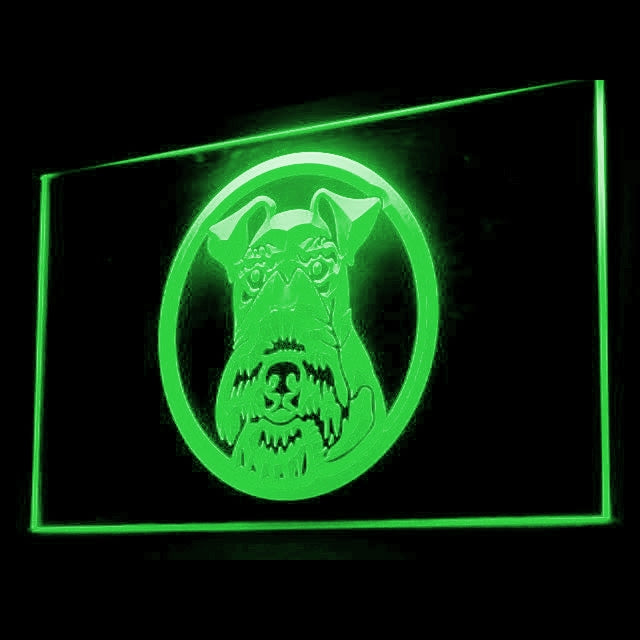 210056 Wire Fox Terrier Pets Shop Home Decor Open Display illuminated Night Light Neon Sign 16 Color By Remote