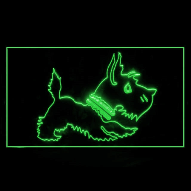210060 Old Fashioned Scottie Pets Home Decor Open Display illuminated Night Light Neon Sign 16 Color By Remote