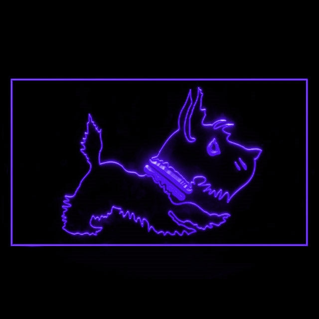 210060 Old Fashioned Scottie Pets Home Decor Open Display illuminated Night Light Neon Sign 16 Color By Remote