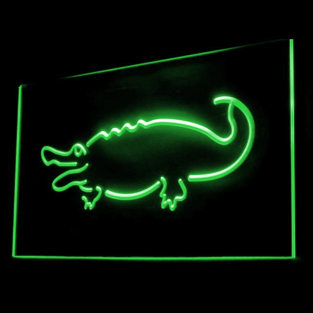 210062 Alligator Crocodile Home Decor Shop Home Decor Open Display illuminated Night Light Neon Sign 16 Color By Remote