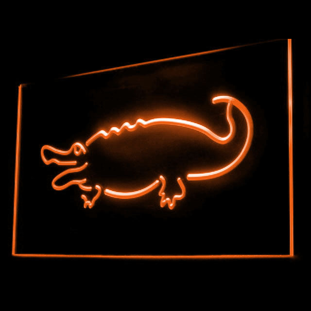 210062 Alligator Crocodile Home Decor Shop Home Decor Open Display illuminated Night Light Neon Sign 16 Color By Remote