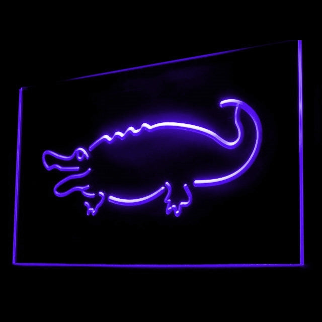 210062 Alligator Crocodile Home Decor Shop Home Decor Open Display illuminated Night Light Neon Sign 16 Color By Remote
