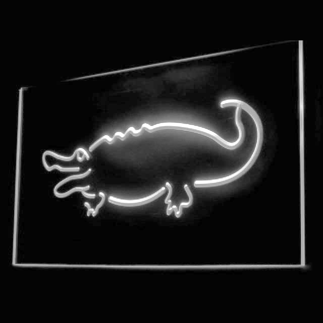 210062 Alligator Crocodile Home Decor Shop Home Decor Open Display illuminated Night Light Neon Sign 16 Color By Remote