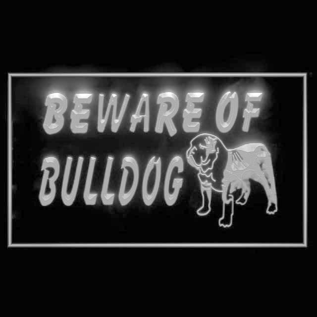 210067 Beware of Bulldog Pets Shop Home Decor Open Display illuminated Night Light Neon Sign 16 Color By Remote