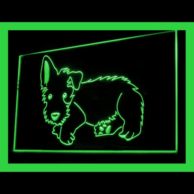 210076 Scottie Puppy Pets Shop Home Decor Open Display illuminated Night Light Neon Sign 16 Color By Remote