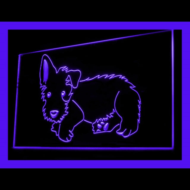210076 Scottie Puppy Pets Shop Home Decor Open Display illuminated Night Light Neon Sign 16 Color By Remote