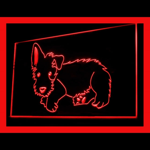 210076 Scottie Puppy Pets Shop Home Decor Open Display illuminated Night Light Neon Sign 16 Color By Remote